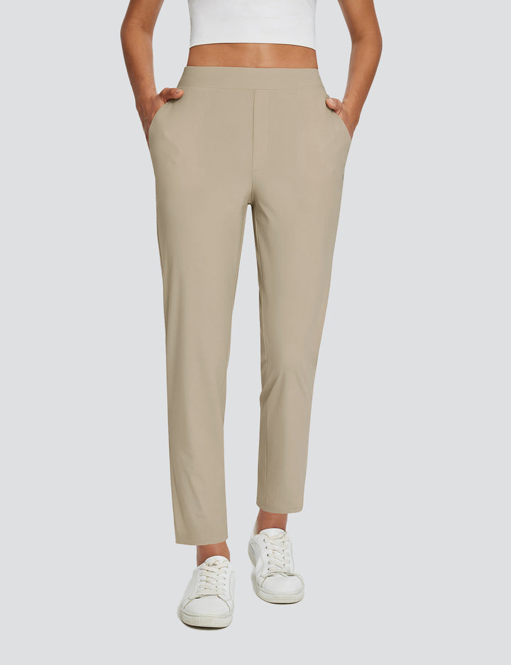 Pantaloni donna comodi per ogni attività, UPF 50+, vita alta, con spacco e tasche.