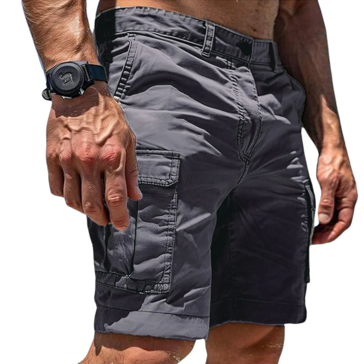 Pantaloncini cargo donna casual con vita elasticizzata e tasche ampie, ideali per comfort e look urbano.