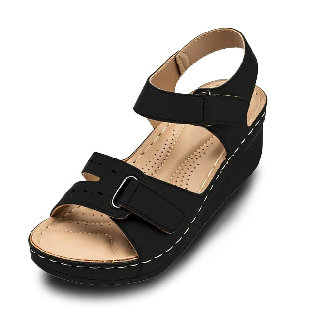 Sandali ortopedici da donna eleganti e comodi, con supporto plantare per benessere piedi e passeggiate estive.