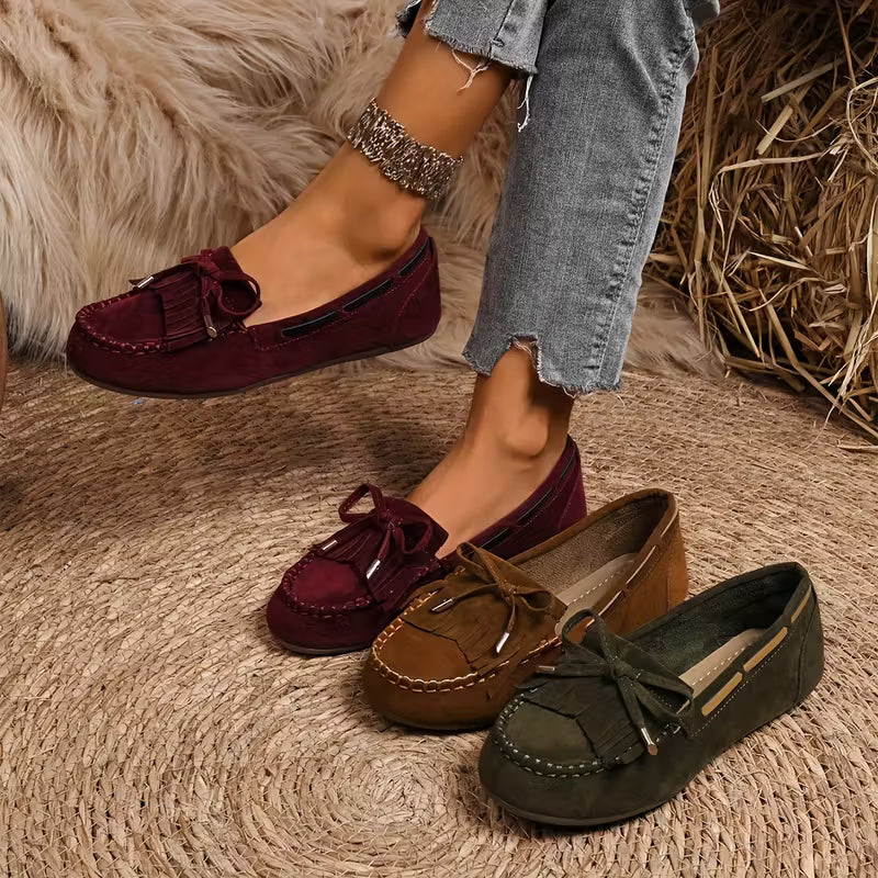 Finitura di pregio mocassini donna Sasha con frange, scarpe che completano ogni tuo look.