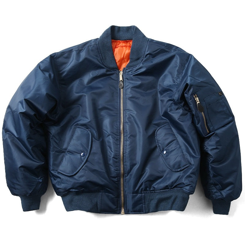 Giacca bomber autunnale uomo, stile pilota MA-1, perfetta per esterni, abbigliamento casual.