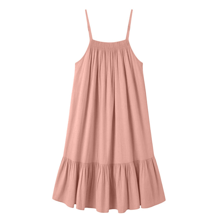 Abito fluido estivo donna con spalline sottili, perfetto per serate eleganti o passeggiate.