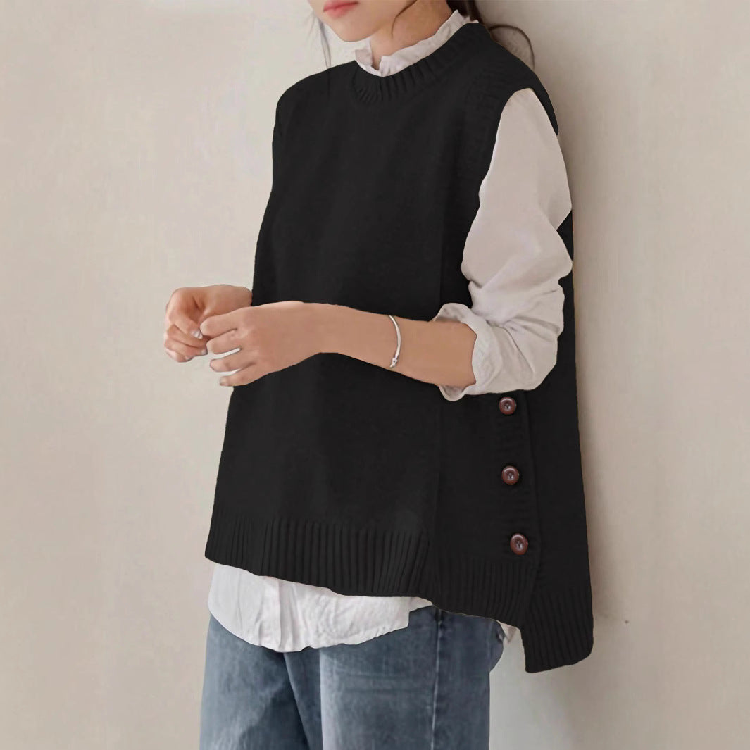 Gilet donna elegante e confortevole, ideale per look sofisticati. Stile vintage senza maniche.