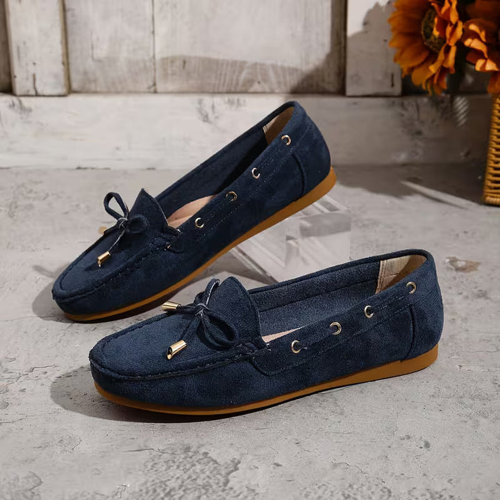 Mocassini donna sofisticati con fiocco, scarpe eleganti che garantiscono comfort e valorizzano ogni outfit.