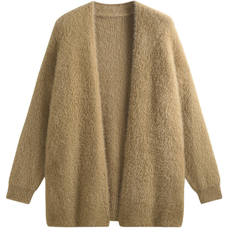 Elegante cardigan donna lungo. Perfetto strato caldo per l'autunno inverno, comodo e versatile.