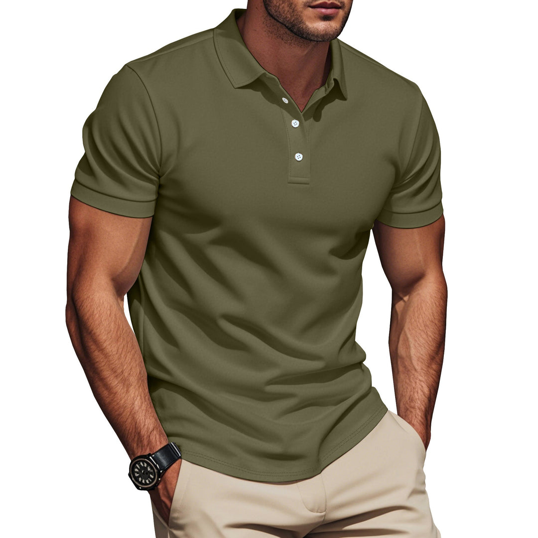 Top uomo estivo, maglietta a manica corta con girocollo, perfetta per outfit casual primaverili.