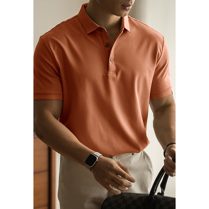 Polo uomo business casual a maniche corte per comfort e stile sofisticato, ideale per la primavera.