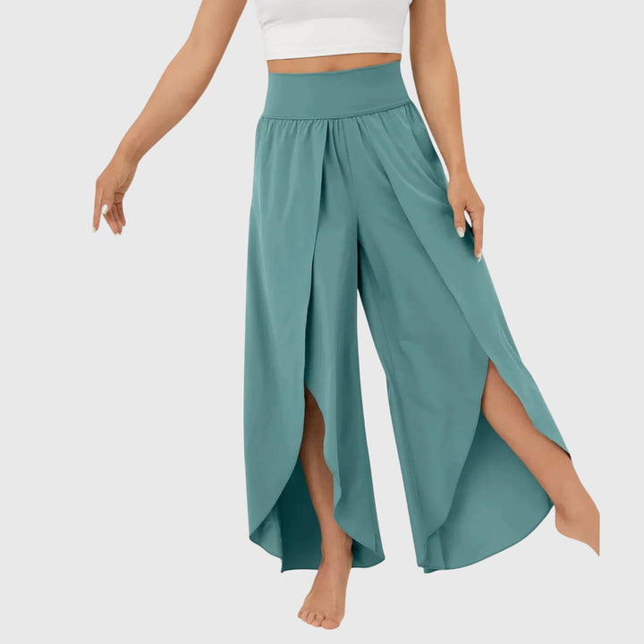 Pantaloni estivi donna comodi e leggeri a gamba larga, perfetti per relax e vacanza.