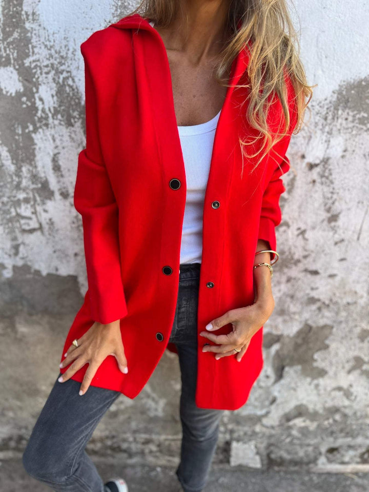 Cardigan donna in maglia con cappuccio, stile casual per il tuo guardaroba autunnale.