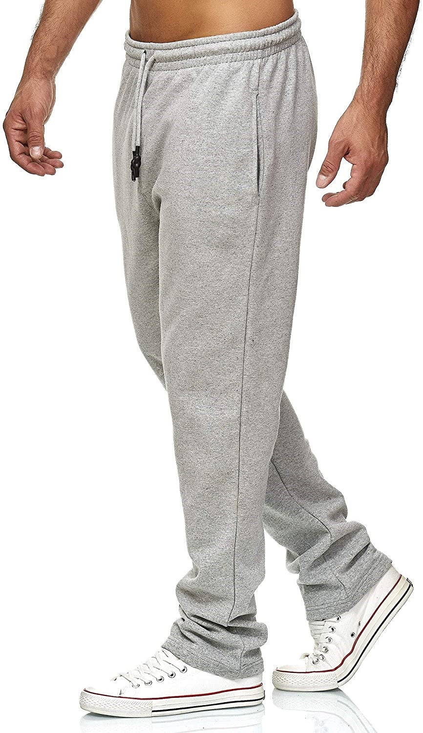 Pantaloni tuta uomo a gamba dritta, caldi e comodi, ideali per il relax o attività leggere invernali.