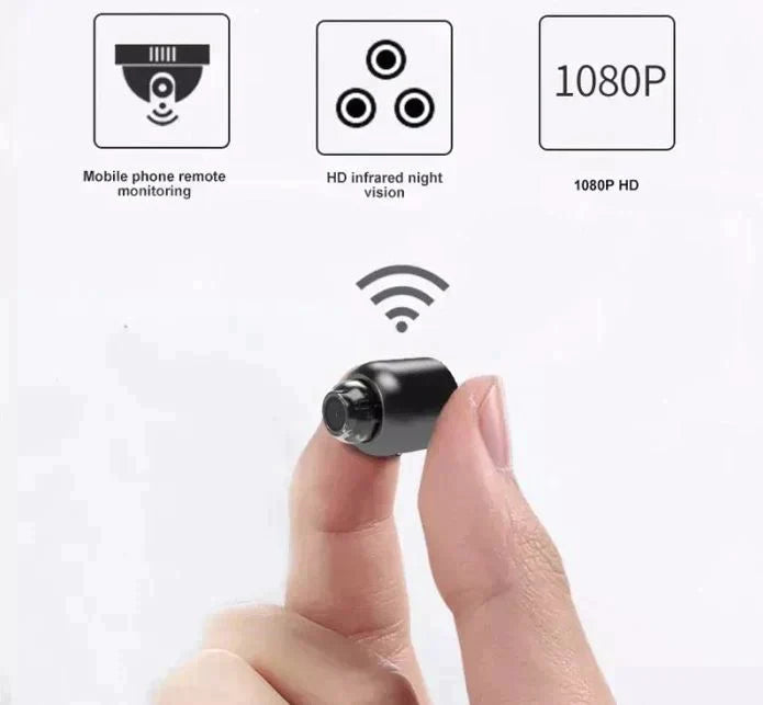 Telecamera portatile HD con visione notturna IR e rilevamento movimento. Perfetta per sorveglianza 24/7 di casa o ufficio.
