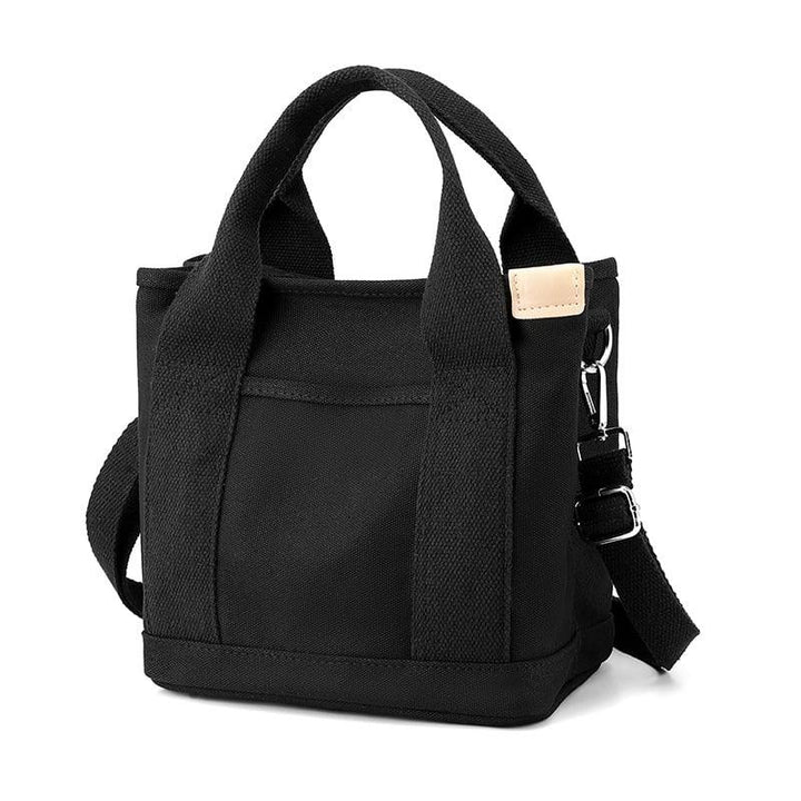 Borsa a tracolla da donna piccola in tela multicolore, perfetta per un look quotidiano e casual.