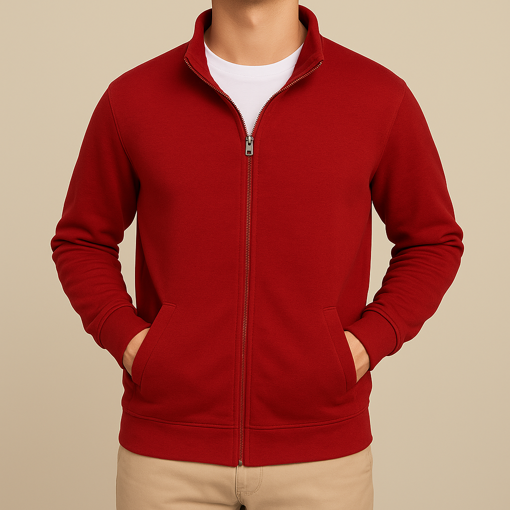 Maglia cardigan uomo slim fit con zip, offre calore e stile raffinato per l'inverno.