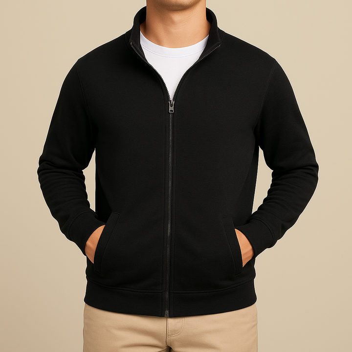 Abbigliamento maschile: cardigan uomo con zip, slim fit, un capo versatile e confortevole.
