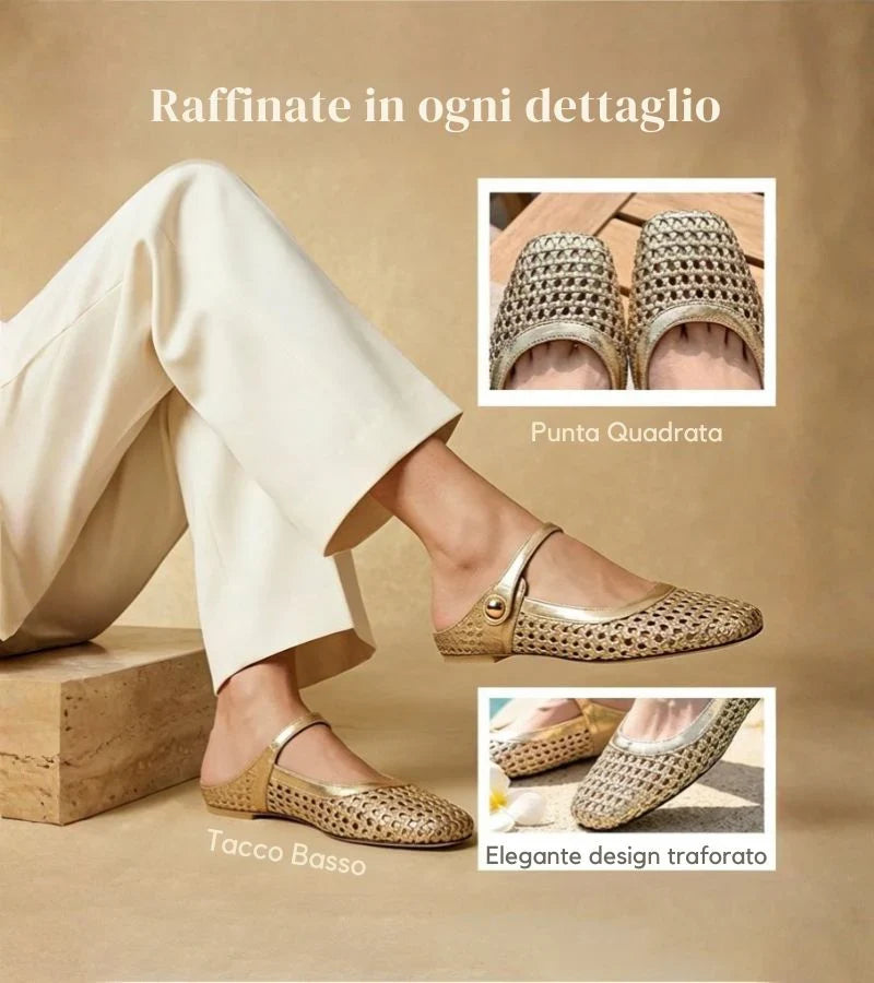 Mules Mary Jane eleganti da donna, sandali estivi con cinturino regolabile e punta quadrata, comfort garantito.