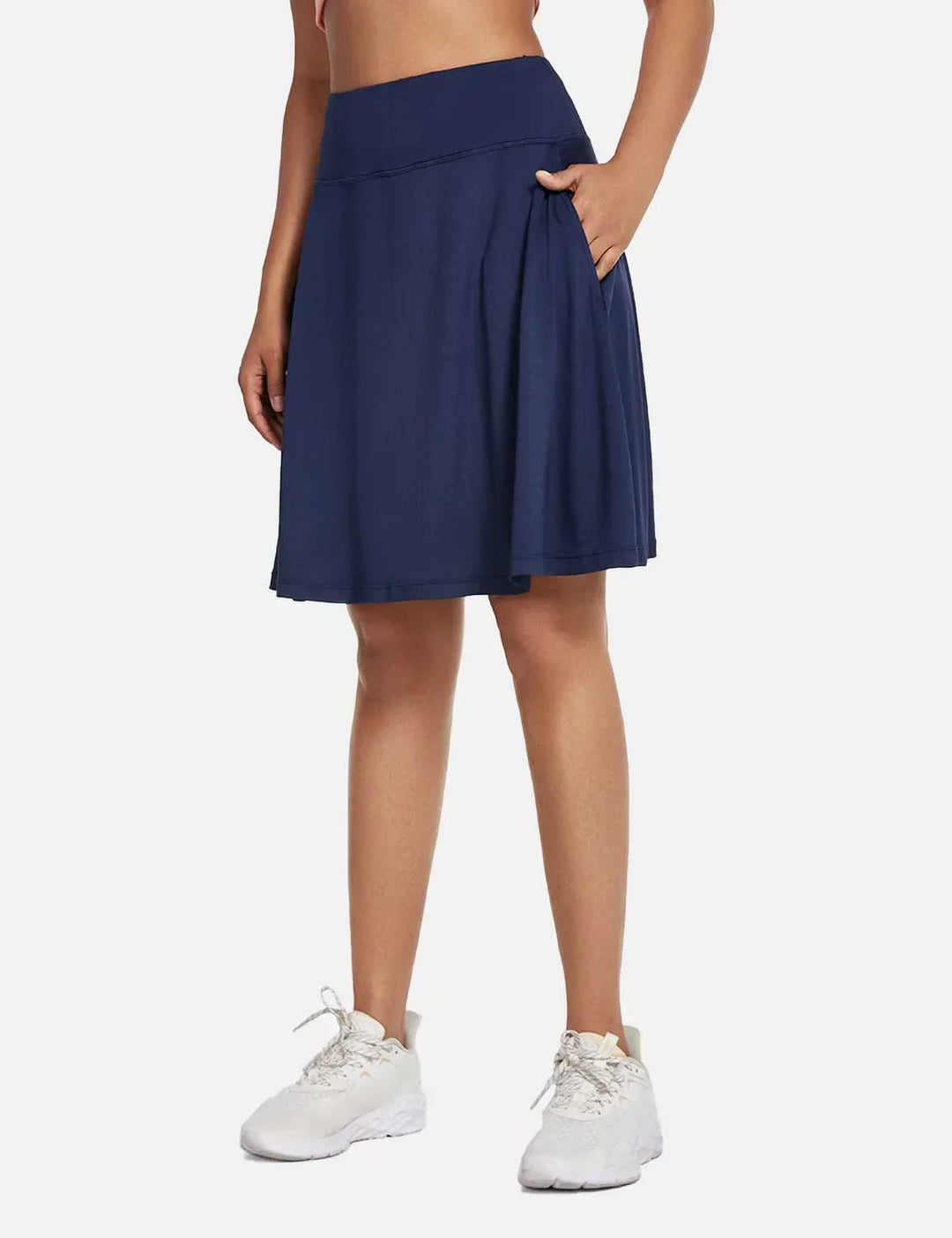 Gonna-pantaloncino donna UPF50+ vita alta, pieghe e tasche, ideale per sport estivi.