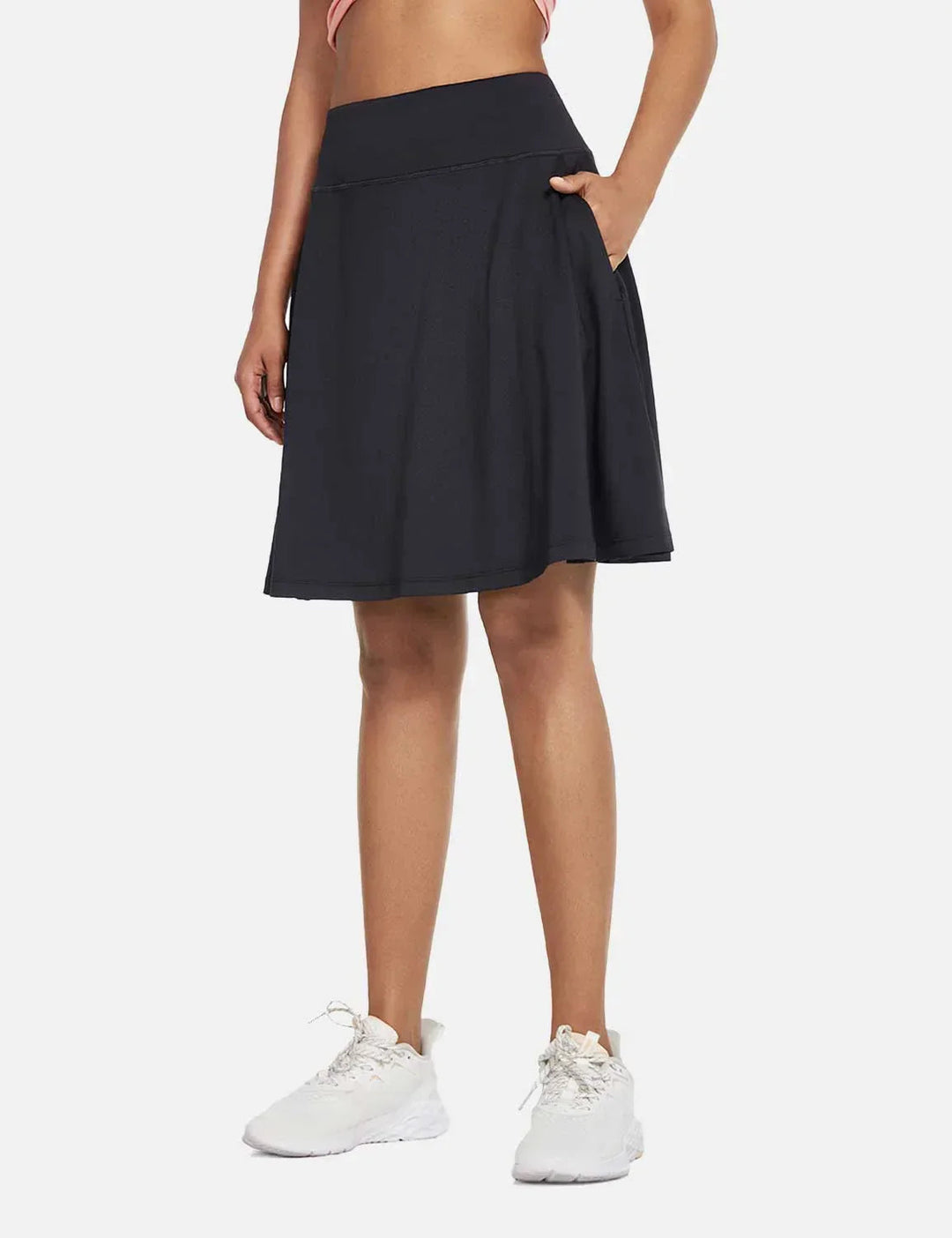 Gonna corta donna con shorts integrati, protezione solare UPF50+, ideale per outdoor e sport.
