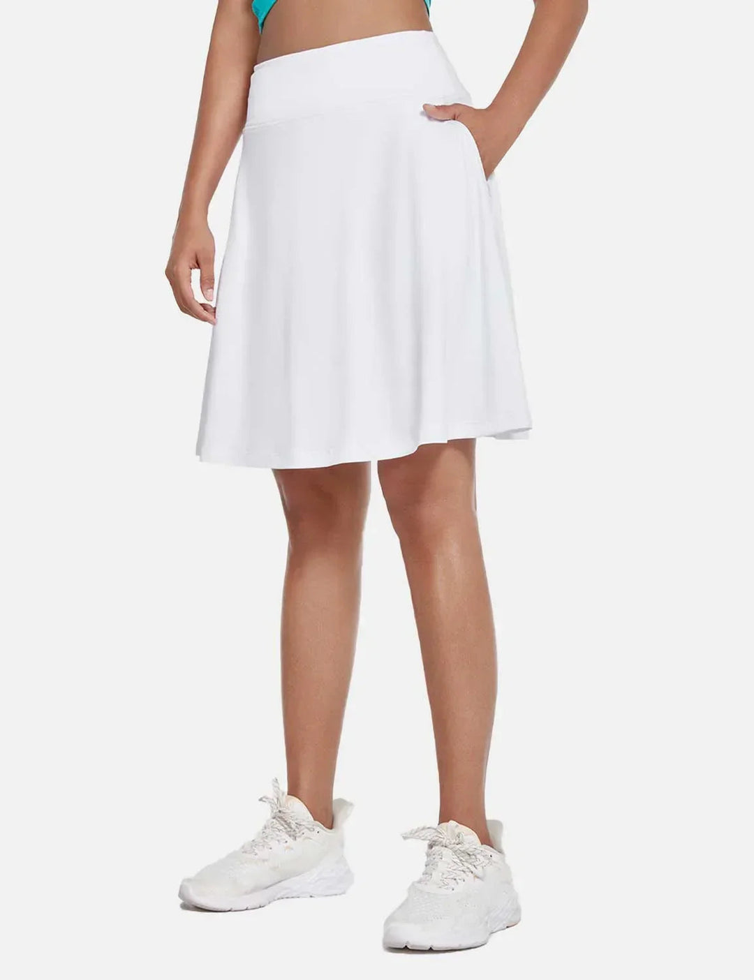 Gonna-pantaloncino donna estiva, UPF50+ e vita alta, ideale per passeggiate e sport all'aperto.