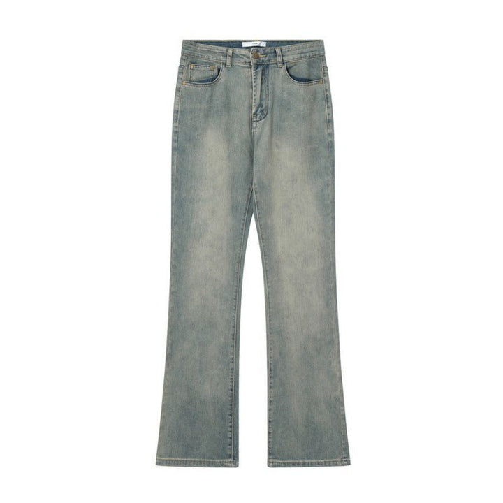 Jeans uomo grigi a gamba dritta, finitura lavata per massimo comfort e stile casual quotidiano.