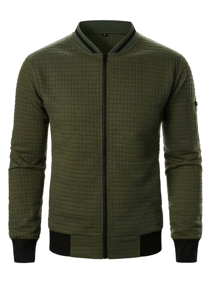 Giacca uomo leggera per primavera/autunno, con cerniera e design moderno.