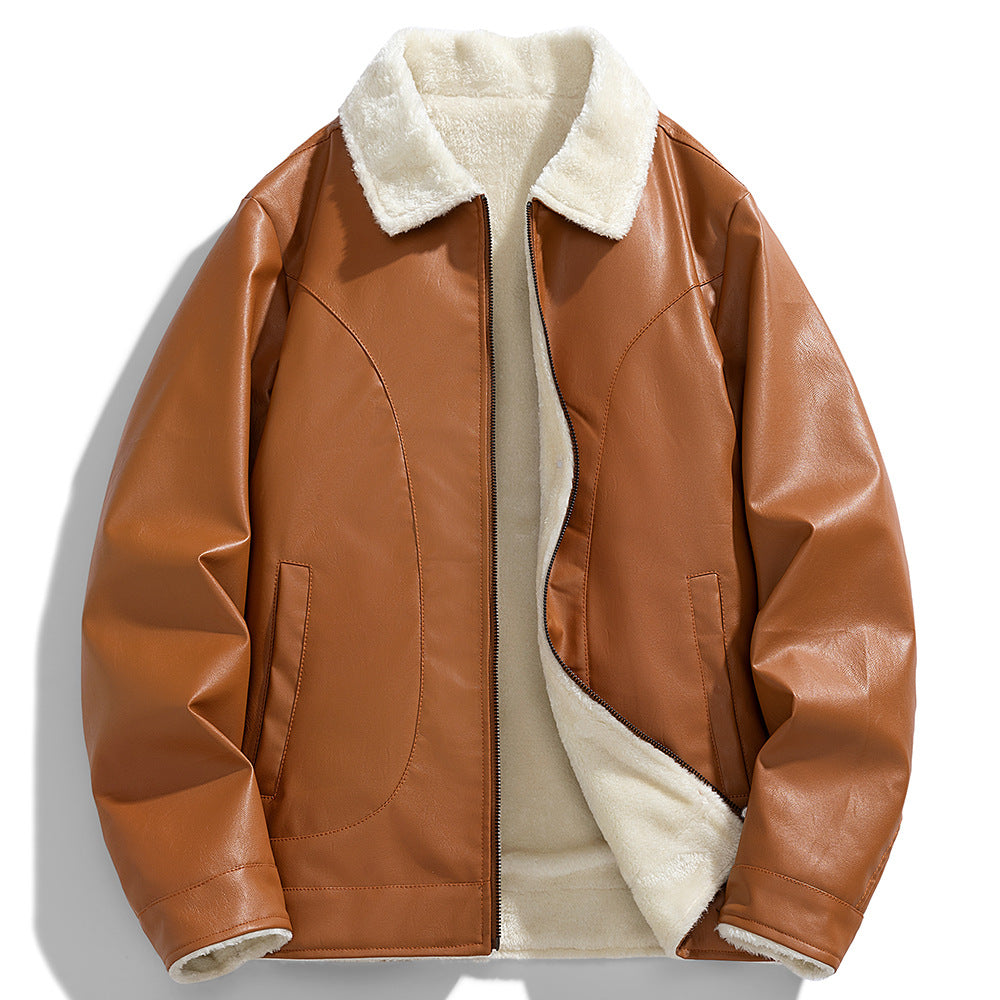 Giacca invernale uomo casual-elegante in arancio, calda e confortevole. Disponibile anche in taglie grandi.