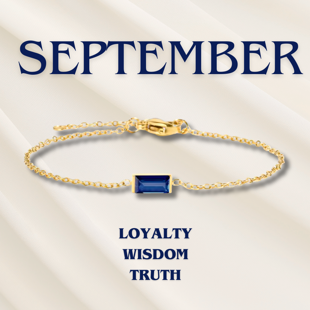 Bracciale charm donna, placcato oro, con pietra di nascita, accessorio versatile e chic.