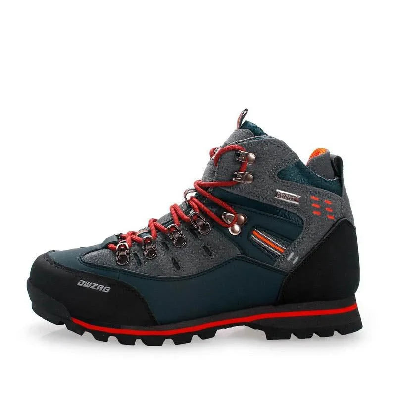 Stivali da trekking uomo autunnali, impermeabili e robusti con suola antiscivolo per comfort in passeggiata.