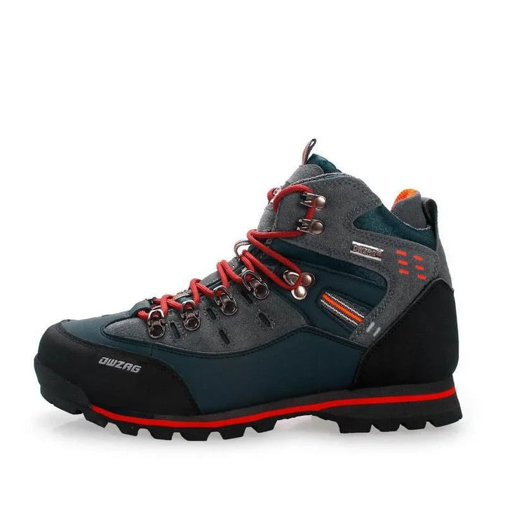 Stivali da trekking uomo autunnali, impermeabili e robusti con suola antiscivolo per comfort in passeggiata.