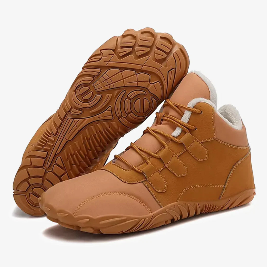 Scarpe barefoot unisex nere, design minimalista per libertà naturale e benessere del piede. Massima flessibilità e comfort.