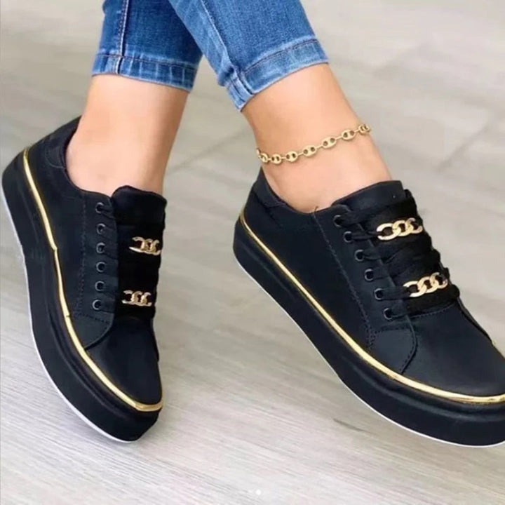 Scarpe casual donna, sneakers eleganti e versatili. Perfette per look quotidiani, passeggio, comfort e moda tutto l'anno.