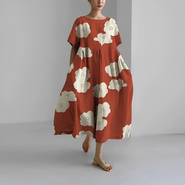 Abito da donna Zoe, leggero e fresco, un vestito estivo lungo in stile boho chic per il massimo comfort.