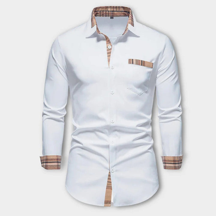 Camicia uomo sartoriale nera, vestibilità classica elegante. Ideale per look formali, ufficio o serate speciali.
