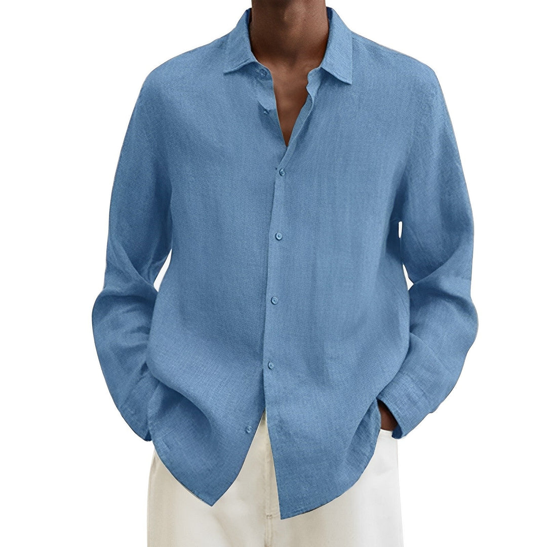 Camicia uomo elegante casual in cotone, ideale per ufficio e tempo libero. Stile versatile e confortevole.