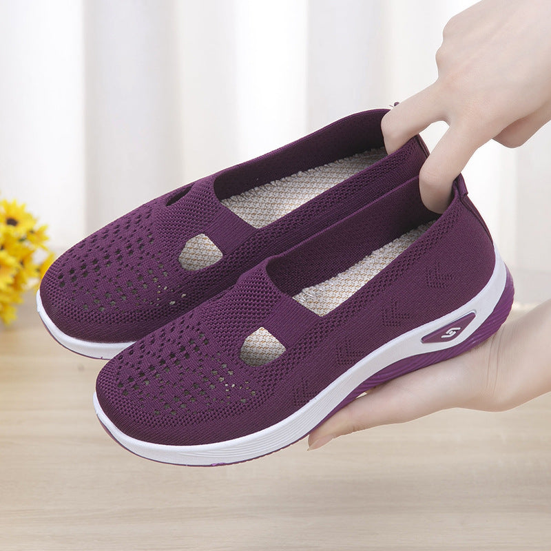 Scarpe da camminata donna ortopediche, slip-on traspiranti per comfort piedi e passeggio quotidiano.