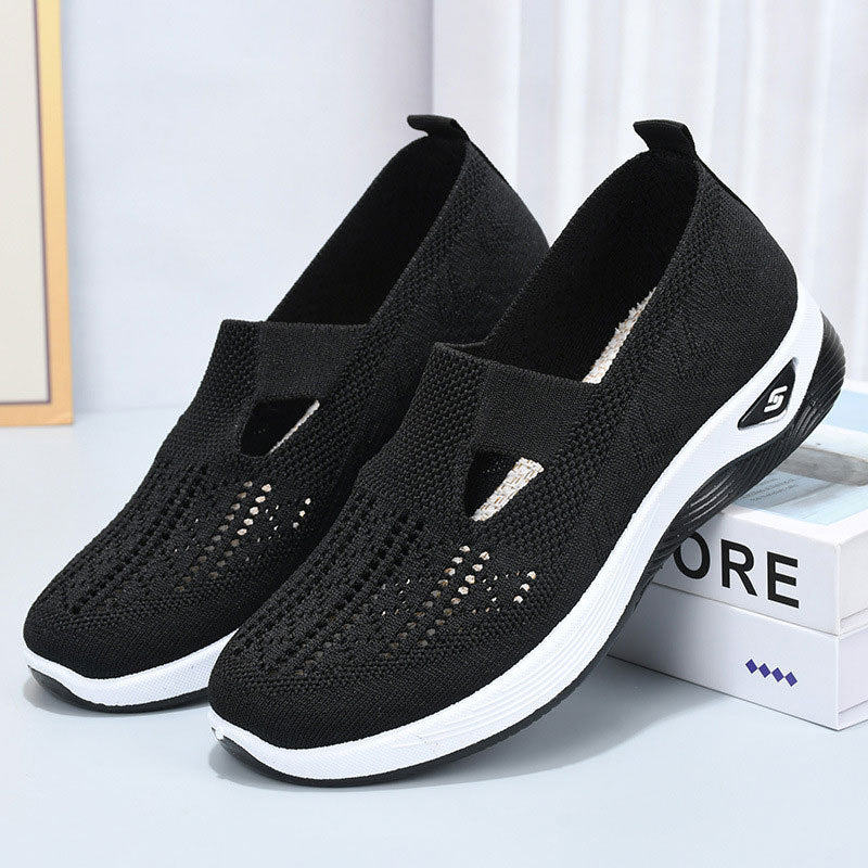 Scarpe comode donna senza lacci, slip-on traspiranti con plantare anatomico per passeggio e moda.