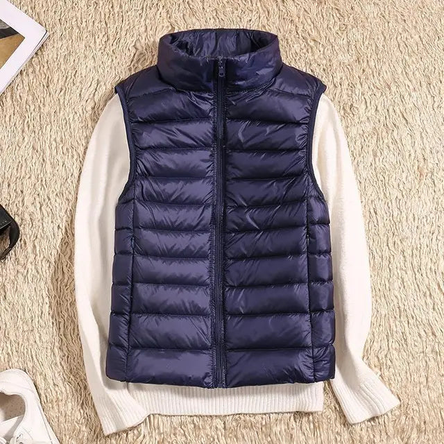 Gilet trapuntato donna leggero, strato ideale per autunno inverno, stile casual e moderno.