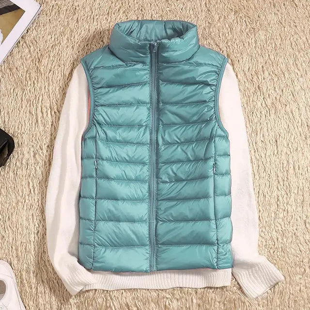Gilet da donna casual, caldo e confortevole, ottimo per l'abbigliamento autunno inverno.