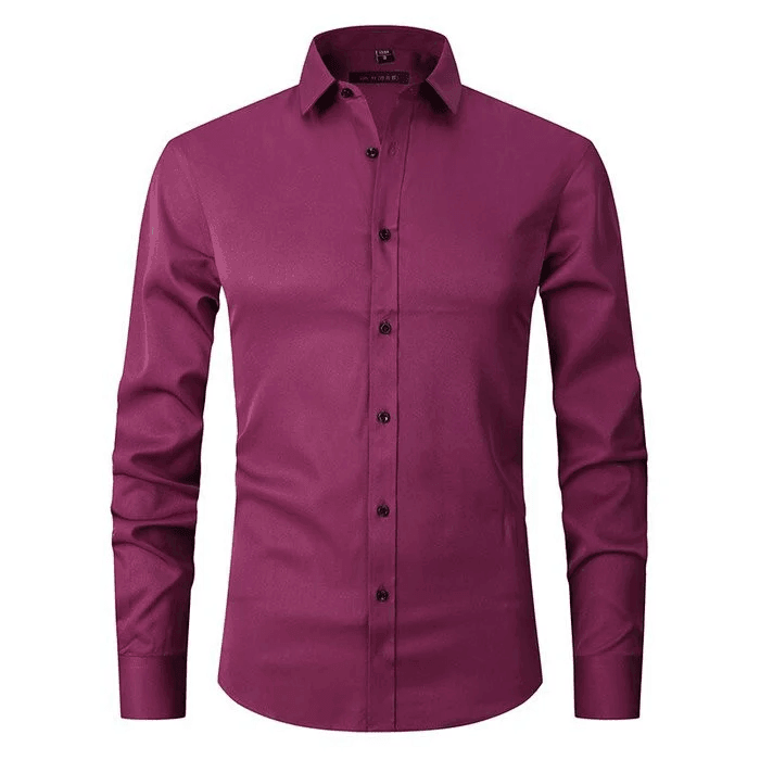 Dettaglio: camicia uomo in tessuto tecnico anti-pieghe, comfort elevato per ogni occasione.