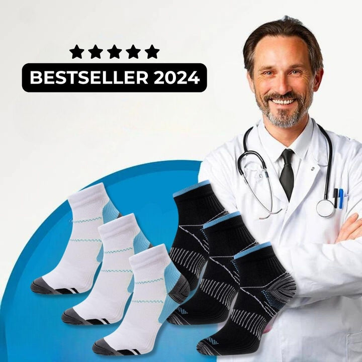 Calze a compressione donna per comfort attivo, migliorano il benessere piedi e la circolazione per tutto il giorno.