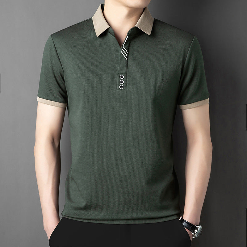 T-shirt uomo leggerissima, maniche corte e colletto a revers. Ideale per il caldo estivo.