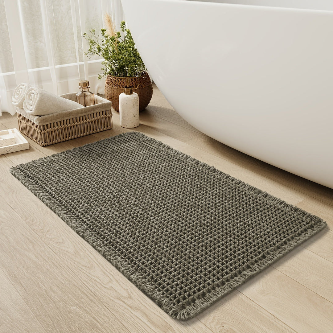 Tappetino antiscivolo a nido d'ape, ideale per bagno, ultra assorbente e asciugatura rapida.