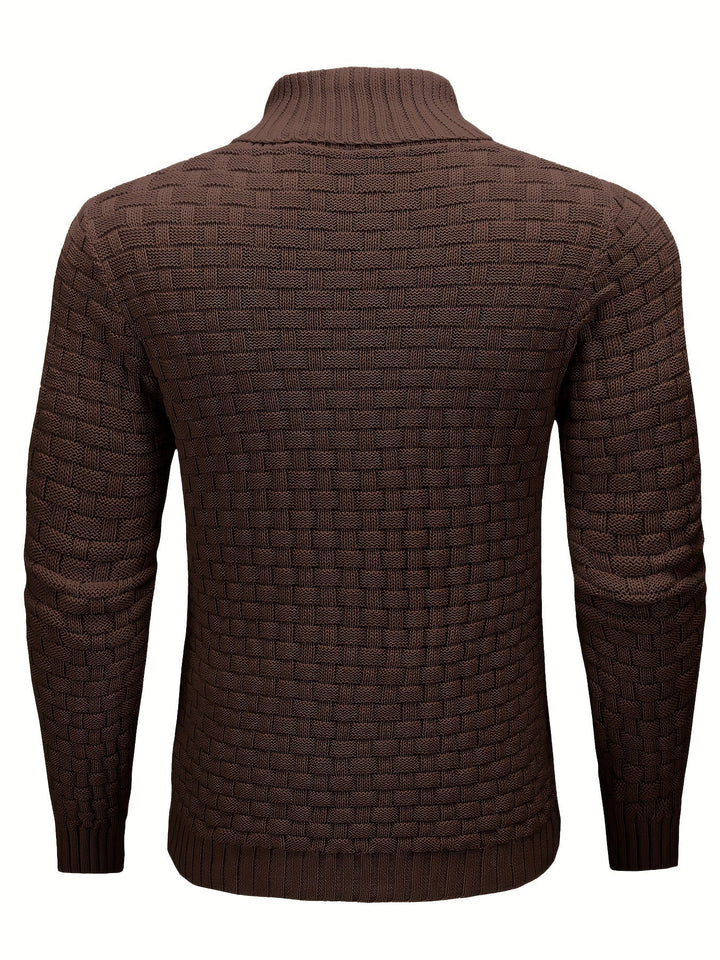 Collo a sciarpa: maglione uomo invernale, elegante e confortevole, per ogni giorno.
