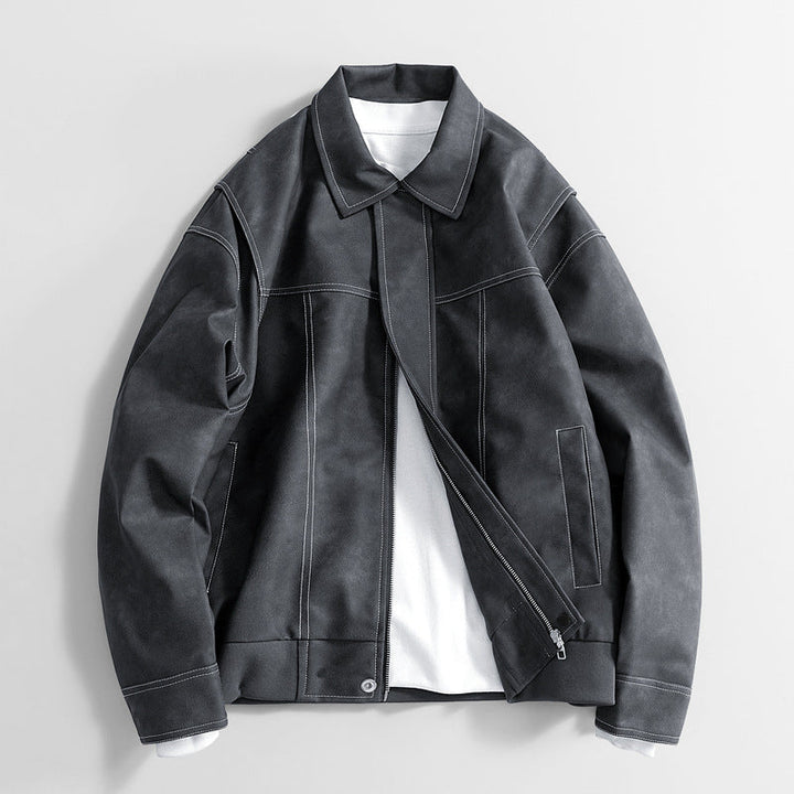 Morbida giacca uomo stile retrò, capo versatile per moda invernale casual. Perfetta per il comfort quotidiano.