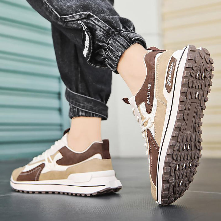 Sneakers uomo leggere e traspiranti, ideali per la primavera e il passeggio casual.