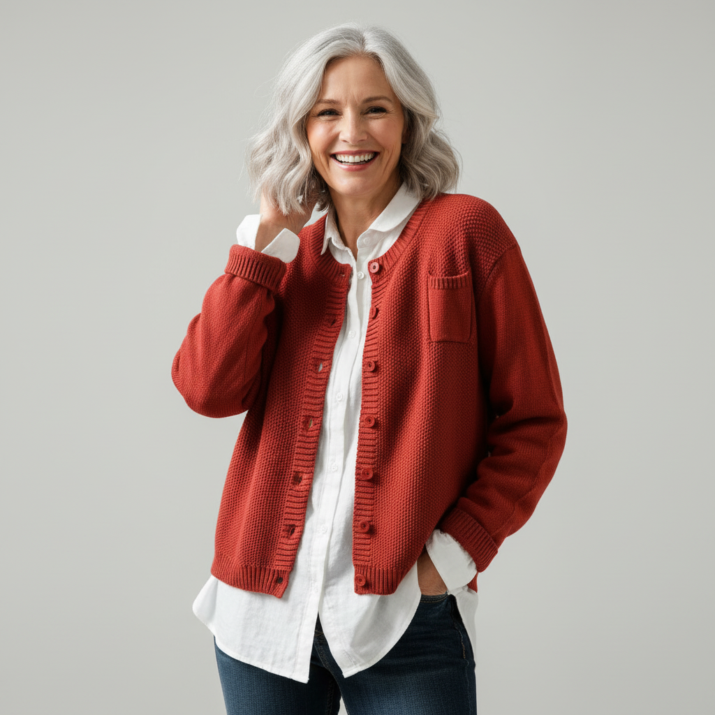 Moda donna: cardigan caldo e confortevole, ideale per il comfort quotidiano. Stile casual ed elegante.