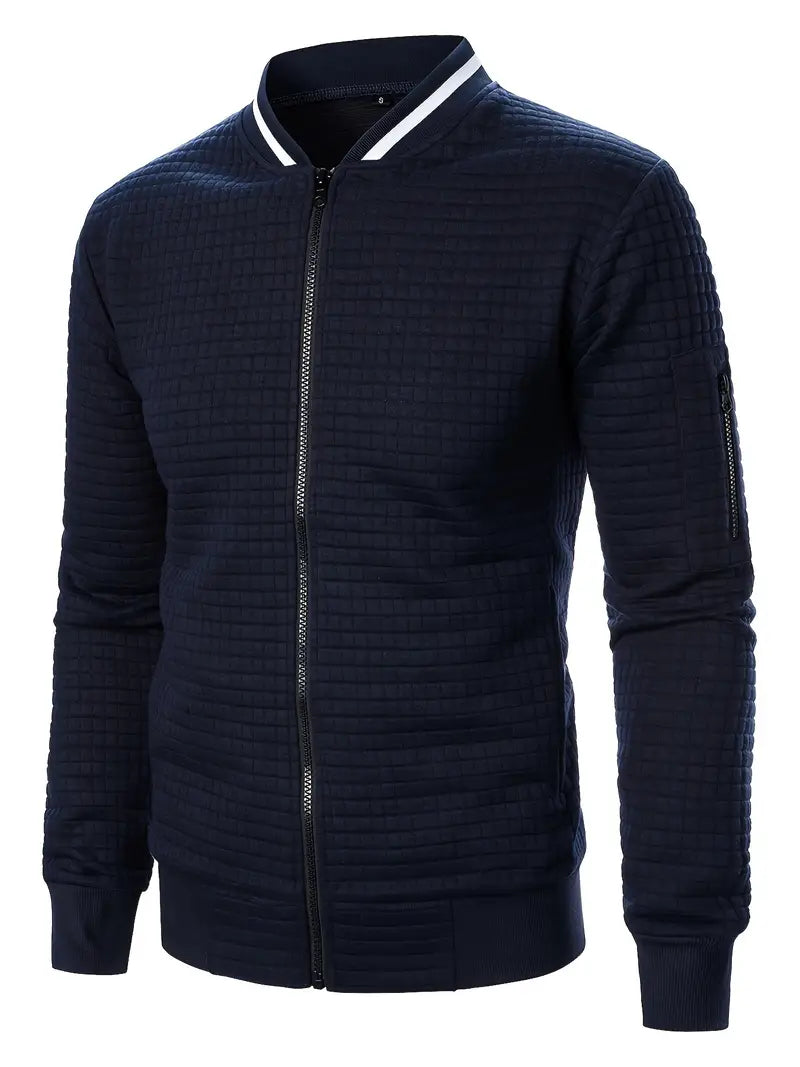Giacca uomo primaverile/autunnale, casual, leggera e di tendenza con cerniera.