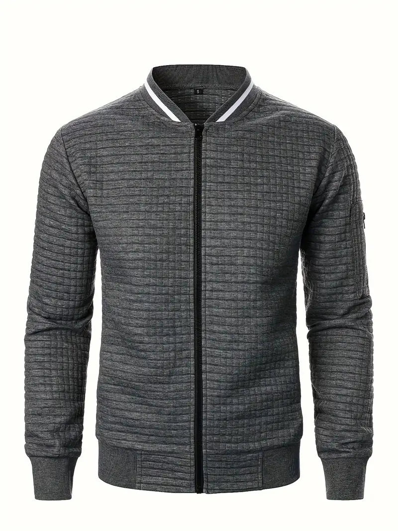 Giacca uomo leggera e moderna con cerniera, perfetta per la primavera.