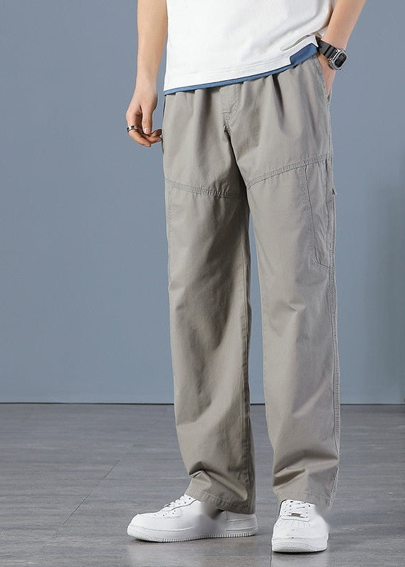 Pantaloni cargo uomo oversize a vestibilità ampia con coulisse, ideali per comfort e stile casual nella moda maschile.