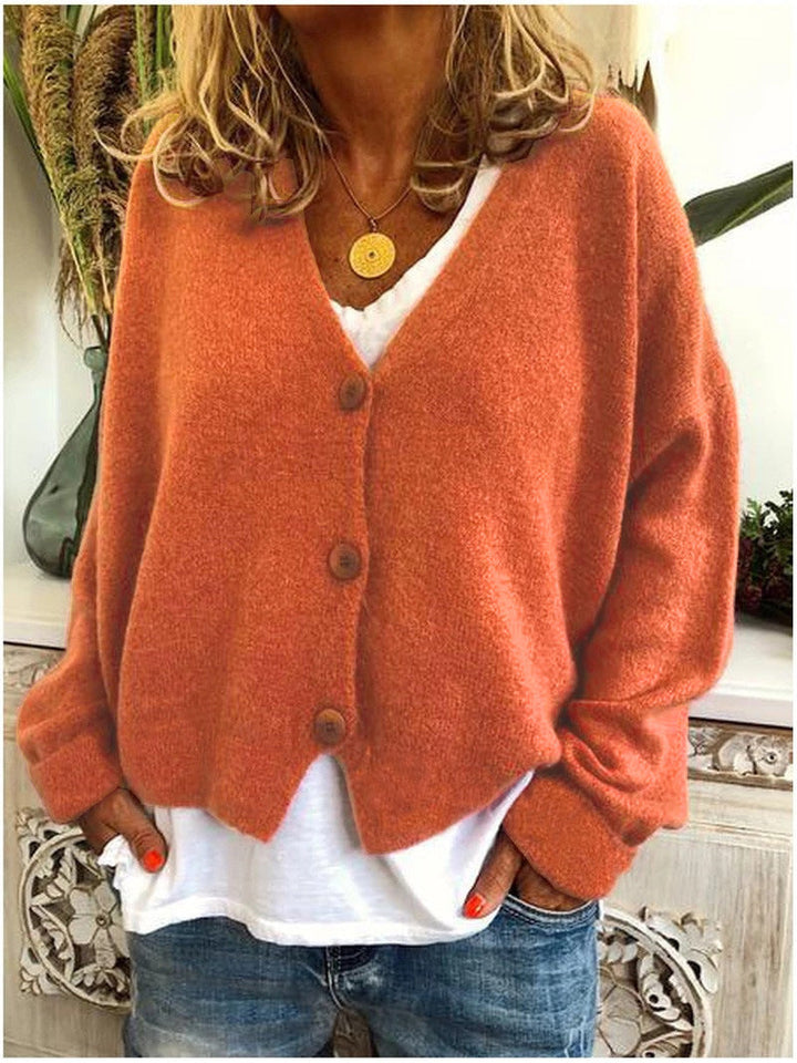Cardigan donna in maglia per autunno/primavera, lungo ed elegante. Perfetto per look casual chic e comodi.