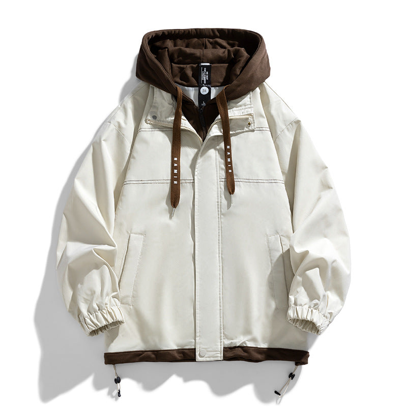 Giaccone invernale uomo color block, stile baseball. Capo spalla casual per la moda uomo, versatile e sportivo.